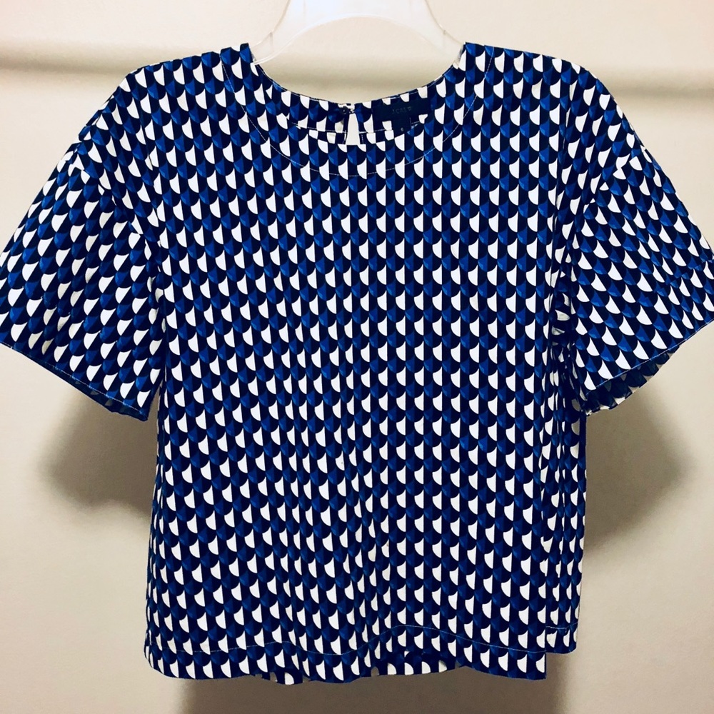J. Crew Women’s Patterned Short Sleeve Blouse